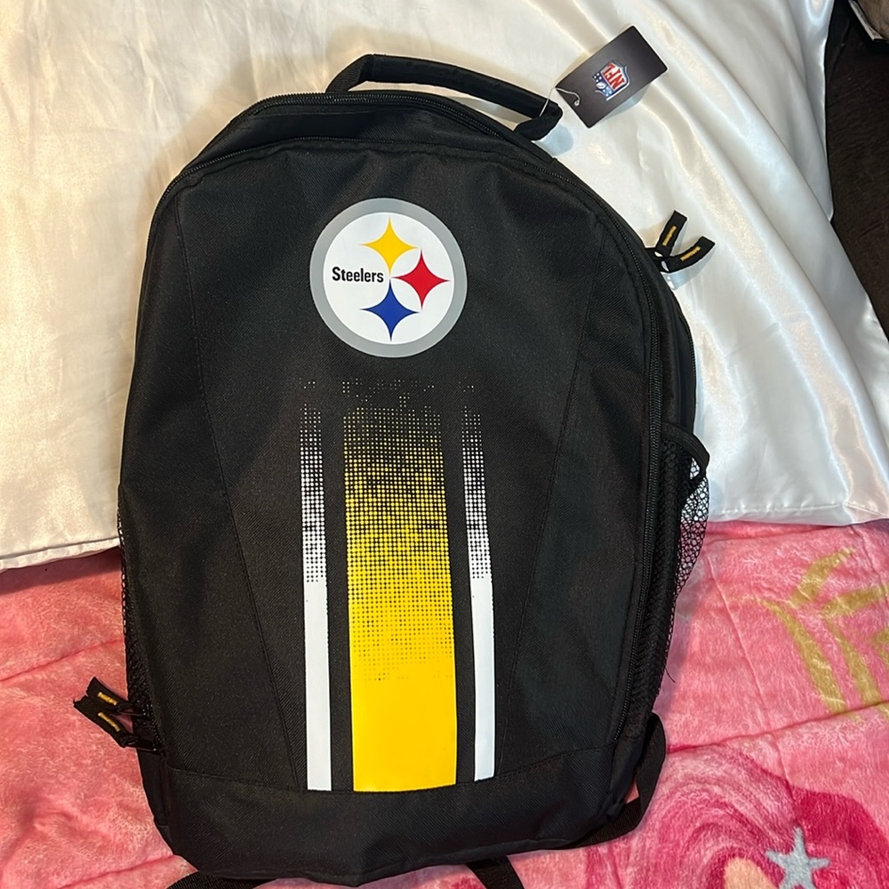 Vintage Official NFL Pittsburgh Steelers Laptop/Tablet Backpack. Black